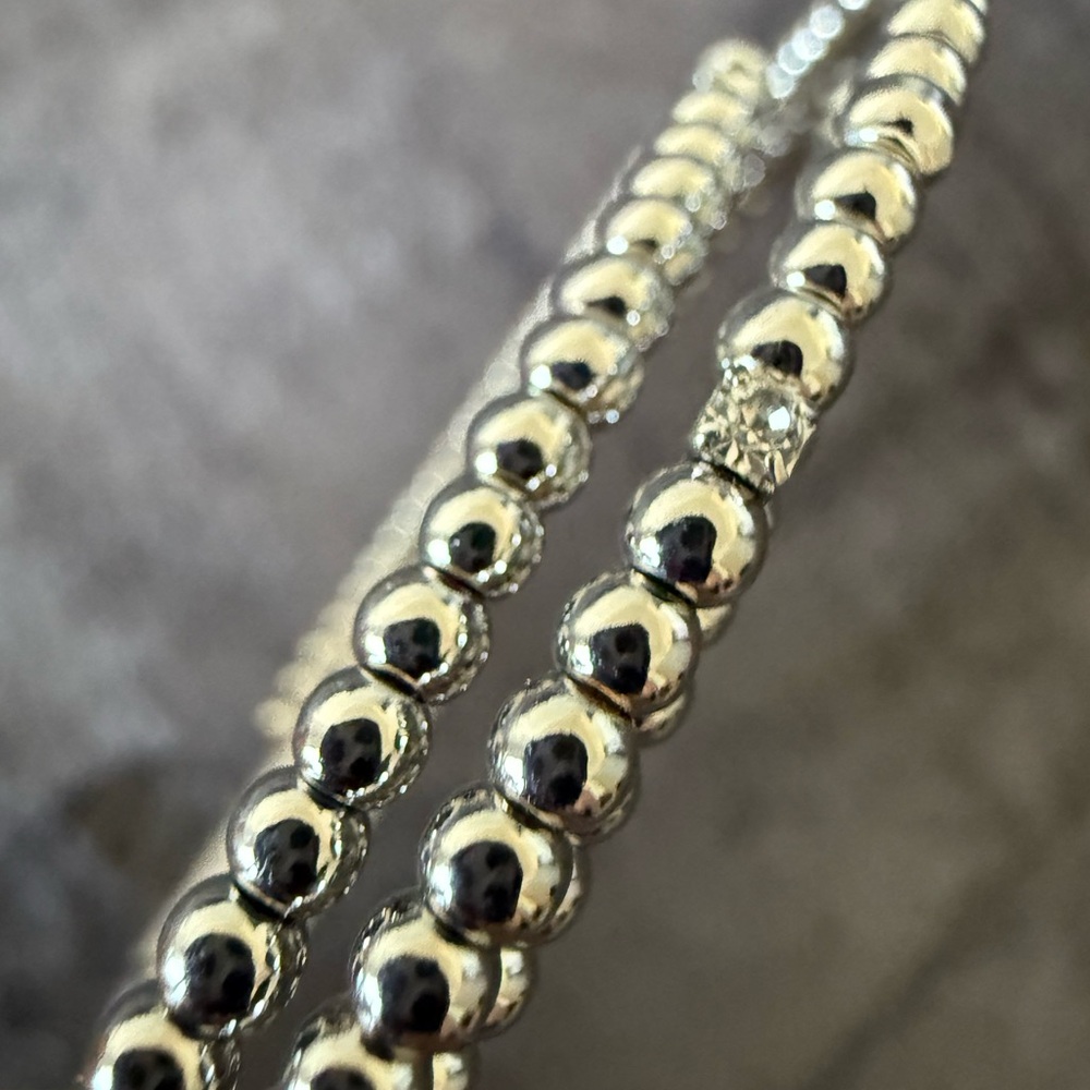 LOFT Silver Wrap Beaded Bracelet - Picture 5 of 6